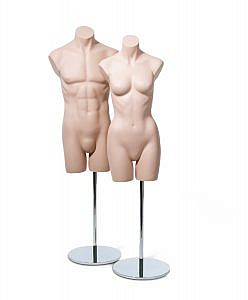 Male & Female Basic Bodies 3/4 Torsos