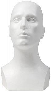 Mark Male Styrofoam Head For Wig - Pack 3