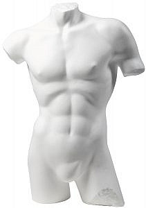 Male Styrofoam Flat Back Torso - Pack 4